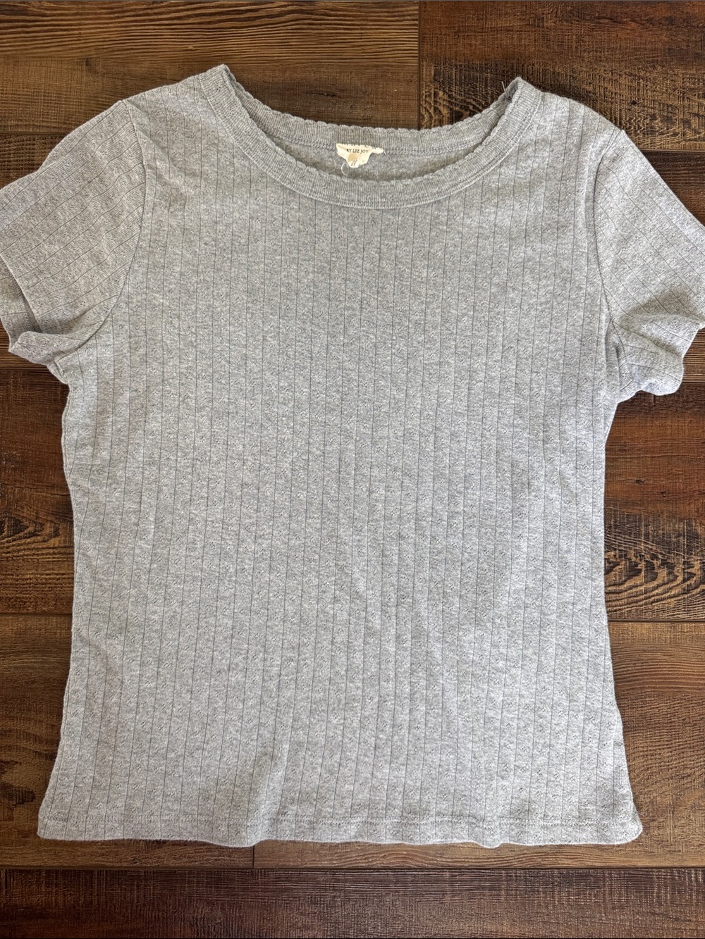 Marea Pointelle short sleeve crewneck